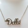 Vintage 925 Sterling Silver Name Chain Necklace length 19" - 3,5g Image 2