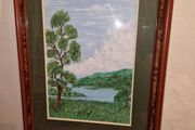 Oil painting - Tree by the River - Framed
