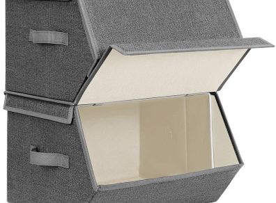 Set of 2 Storage Boxes with Magnetic Hinged Lid - Free Delivery Nationwide