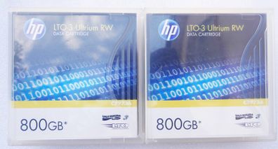 2x HP LTO-3 Ultrium RW Data Cartridge 800GB NOS