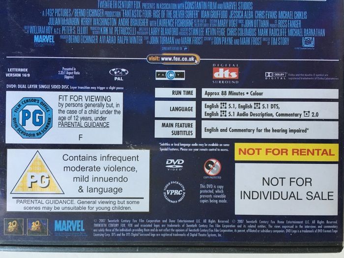 Fantastic Four [2004] & Fantastic Four: Rise Of The Silver Surfer [2007] [2xMovie DVD]