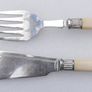 Vintage Art Deco Hallmarked Silver Plated Fish Servers: Sheffield Image 3
