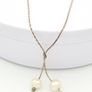 925 Silver Freshwater Pearls Magnolia Slider Necklace Image 7