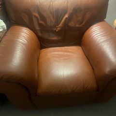 brown arm chair