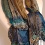 East Silk Scarf Blue/Green/Lime Image 3