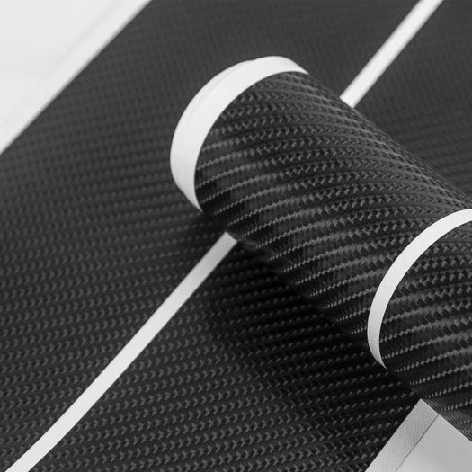 4pcs Car Door Plate Protective Stickers Carbon FiberLeather Car Sticker Sill Scuff Cover Anti Scratch Decal