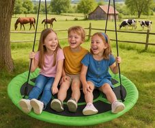 Swing Stork nest for Garden fun