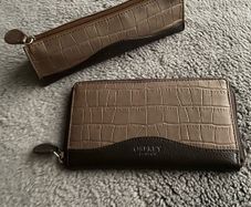osprey leather purse and holder set new