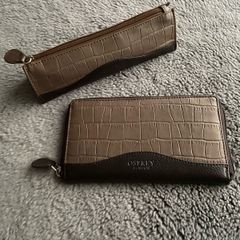 osprey leather purse and holder set new