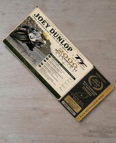 Joey Dunlop Souvenir Ticket Isle Of Man TT 2000