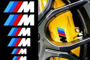 6pc PVC Caliper Car Sticker Wheel Hub M Logo Black White Sticker For BMW G01 G02 F22 F23 E46 E93 E39 G26 F01 F02 F06 G32 G20 G29