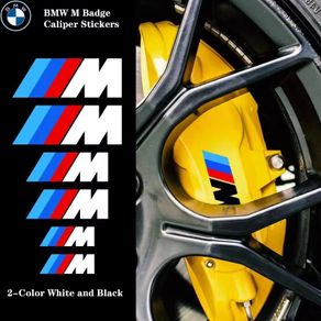 6pc PVC Caliper Car Sticker Wheel Hub M Logo Black White Sticker For BMW G01 G02 F22 F23 E46 E93 E39 G26 F01 F02 F06 G32 G20 G29