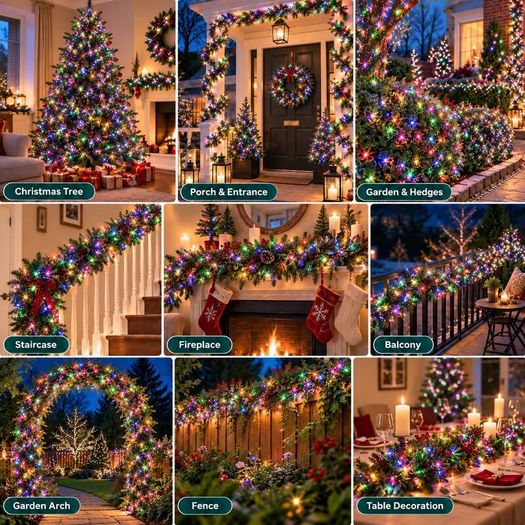 Christmas Tree Cluster Fairy Lights 480 LED 6m