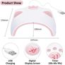 60W LED UV Nail Lamp for Gel Nail Polish with 3 Timers (30/60/99s) Auto-Sensing Digital Display, Fast Nail Dryer Curing Lamp for Nail Art, UV Lamp for Nails with USB Power Cable (Plug not included) Image 5