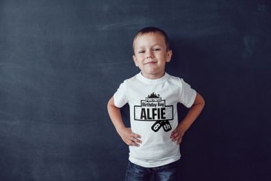 Fortnite Birthday Any Age T-shirt Lot Gaming Personalised With Name