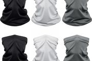 6 Pack Multifunctional Headwear Neck Scarf Snoods for Men Face Mask Unisex Neck Gaiter Elastic Motorbike Face Mask Windproof Bandana for Cycling Sports Outdoors Running Hiking Outing