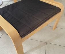 Footstools(2), black, sloping (IKEA Poang)
