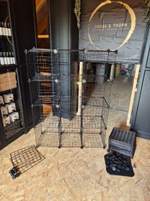 2 x Cube Storage Unit, 12 Cube Wire Storage Shelves