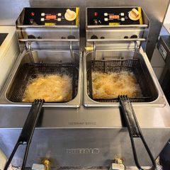 Buffalo commercial double deep fryer.