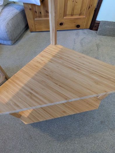 Two Ikea bamboo shelves