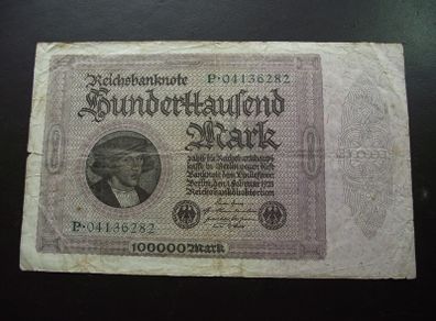 Germany. Reichsbanknote. 100,000 Mark (1.2.1923)