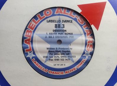 88.3 - Devotion - Labello Dance Records - Keith Mac 90s Oldschool Piano HOUSE Classic! I wanna give you devotion..