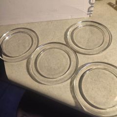SET OF 4 Vintage, Thick Glass Coasters/Casters