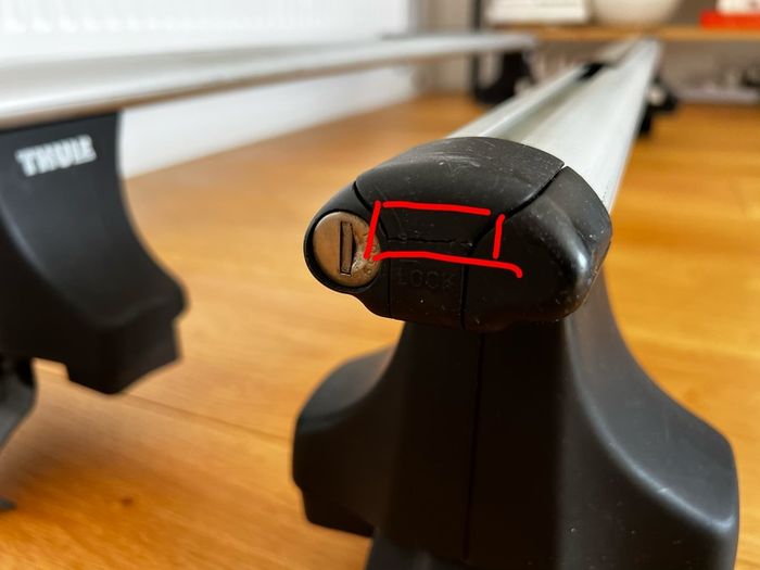 Thule Aluminium Roof Bars - Fits Honda Accord 7 - Lockable (Key Included)
