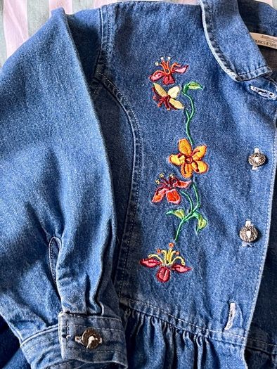 Vintage St Michael from Marks & Spencer embroidered denim dress 5yrs