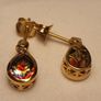 Gold Plated Sterling Silver Nebula Quartz Pear Drop Earrings Image 10