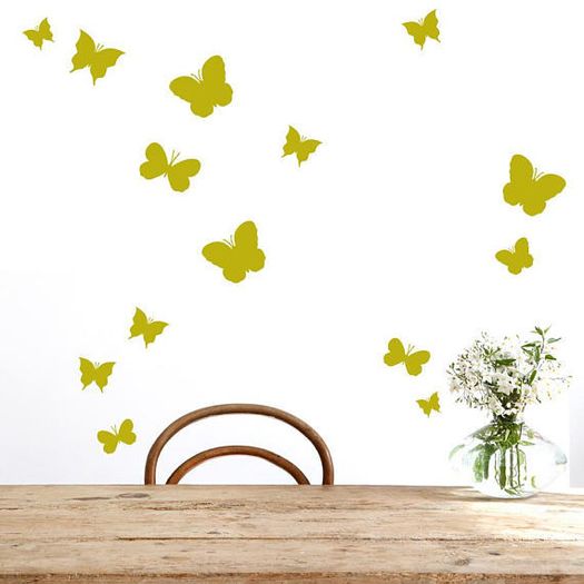 Butterflies Vinyl Wall Pattern, Set of 36, Removable Wall Pattern Decal, Wall Decal, Butterfly Wall Sticker, Nursery Wall Decals, Wall Art