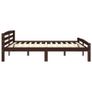Bed Frame Dark Brown Solid Pinewood 180x200 cm Image 4