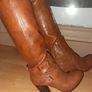 Brown Aldo Leather Tall Boots Image 6