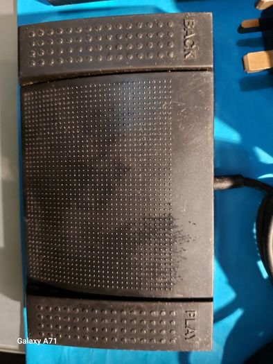 Vintage SANYO Transcribing Equipment Model TRC-7060, Mini Cassette, with Foot Pedal and Power Supply in excellent condition