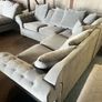Grey corner sofa L shaped couch set furniture Image 3