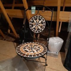 Garden / Patio mosaic chairs x 2