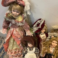Vintage porcelain dolls