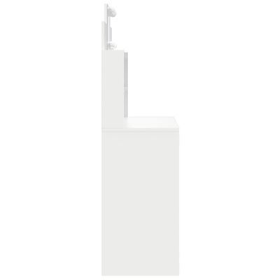 Dressing Table with LED Lights White 96x40x142 cm