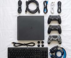 PS4 slim 500 GB with 2 controller & all essential accessories included
