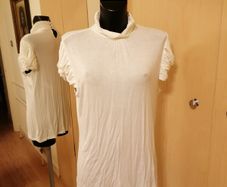 Women's Cream Knot Sleeve Polo Neck