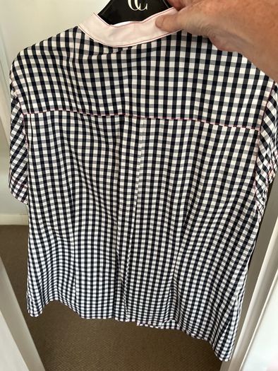 gingham blouse