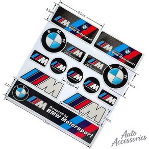 Reflective Car Badge Decor Stickers Car Motorcycle Night Driving Safety Luminous Decals For BMW 1 3 5 7 Series X1 X3 X5 X7