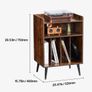 Record Player Stand with LED Light, 3 Tiers Turntable Stand with Charging Station & USB Ports Image 2