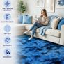 160x230cm Navy Blue Large Rug for Living Room - Ultra Soft Fluffy Shaggy Rugs for Bedroom, Indoor Nursery Carpets for Kids Room Home Decor, Non Shedding, Anti-Slip Backing Image 3