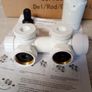 EMKE Multiblock Radiator Valve Fittings, Tap Block Heating Accessories Corner and Passage Shape 50 mm, Valve Tap Block Radiator Valve with Thermostat (for 15 mm + 16 mm Pipes x G1/2 Inch, 1 Piece, White) Image 3