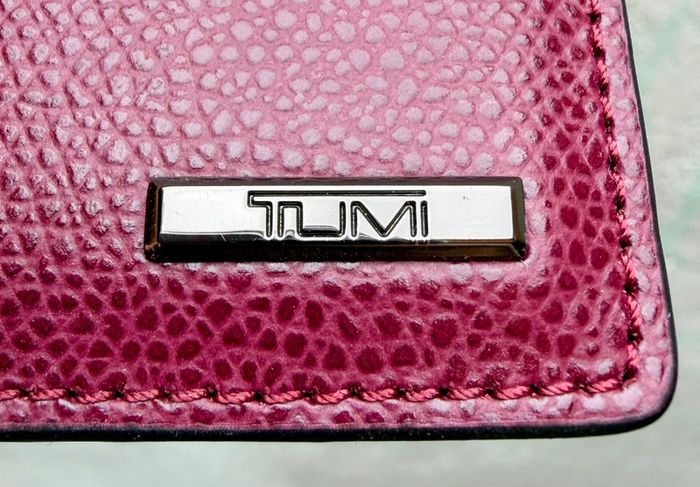 Tumi leather passport cover, burgundy