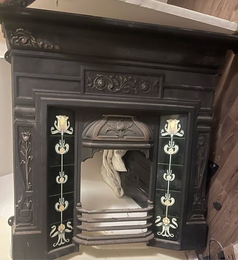 Antique 1911 Edwardian fireplace