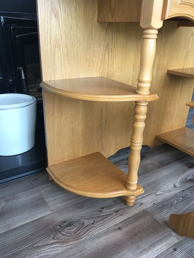 Vintage Style Wooden Cabinet with Chair