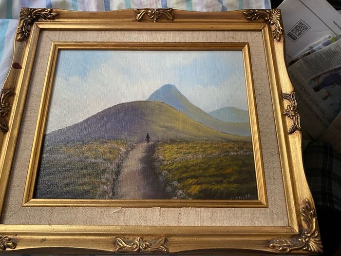 painting Benbulben painting a mountain in Co Sligo Ireland signed Scanlon bottom right