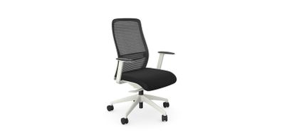 NV High Back Swivel Mesh Chair Lime White Frame with adjustable arms